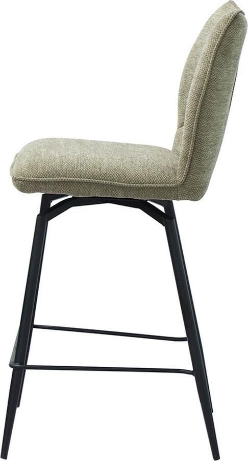 Rousseau Draaibare barstoel Lara 48 x 56 x 103 cm Zandkleurig design Set van 2