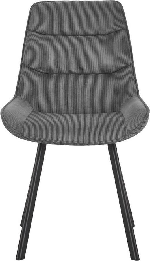 Rousseau Eetkamerstoel Amalia 53 x 61 x 87 cm Grijs design Set van 2 - Foto 2