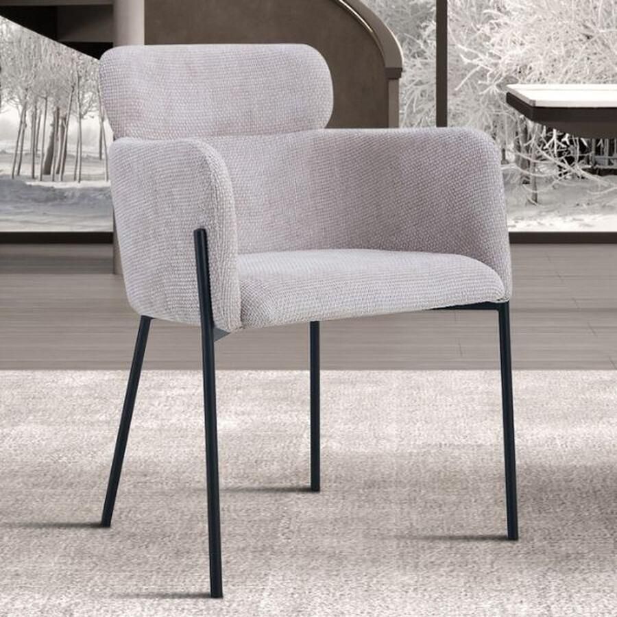 Rousseau Eetkamerstoel Naomi 60 x 60 x 83 cm Beige Set van 2 - Foto 2