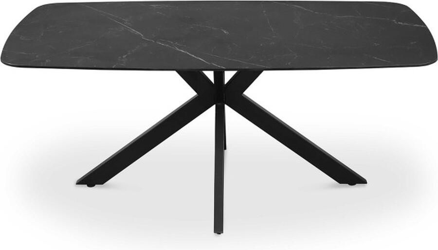 Www.deluxwonen.nl EETTAFEL 'IPELLA' 180 CM DEENS OVALE STEEN ZWART - Foto 2