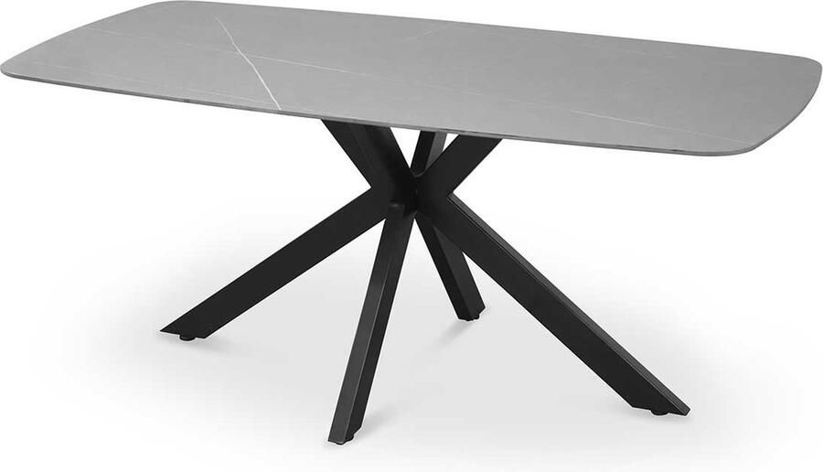 Rousseau Eettafel Apollo 180x90x76cm deens ovaal steengrijs - Foto 2