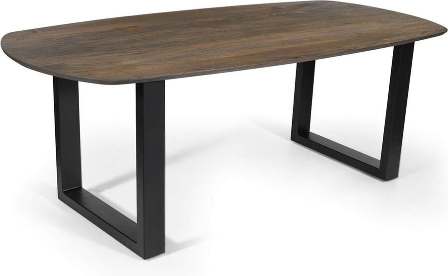 Rousseau Eettafel Tommy 220x100 cm Deens Ovaal mango hout- tobacco gekleurd - Foto 2
