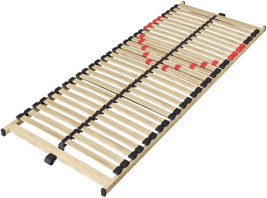 Rousseau EMOB Vaste lattenbodem Zittaro 26 latten 70x190 Lattenbodems Bruin Hout Lattenbodems Op voorraad - Foto 2