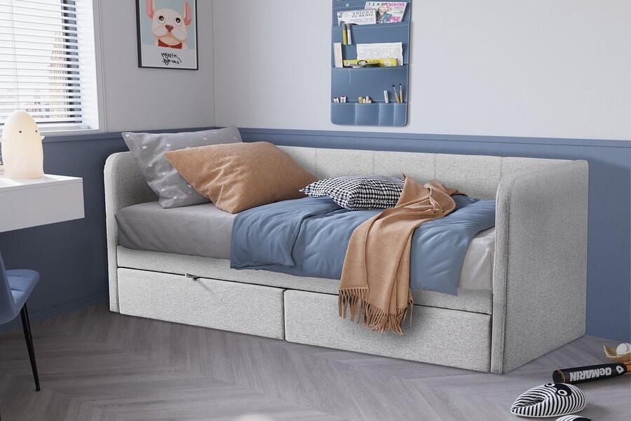 Rousseau Kajuitbed Parma met twee lades 90x200 Beige - Foto 2