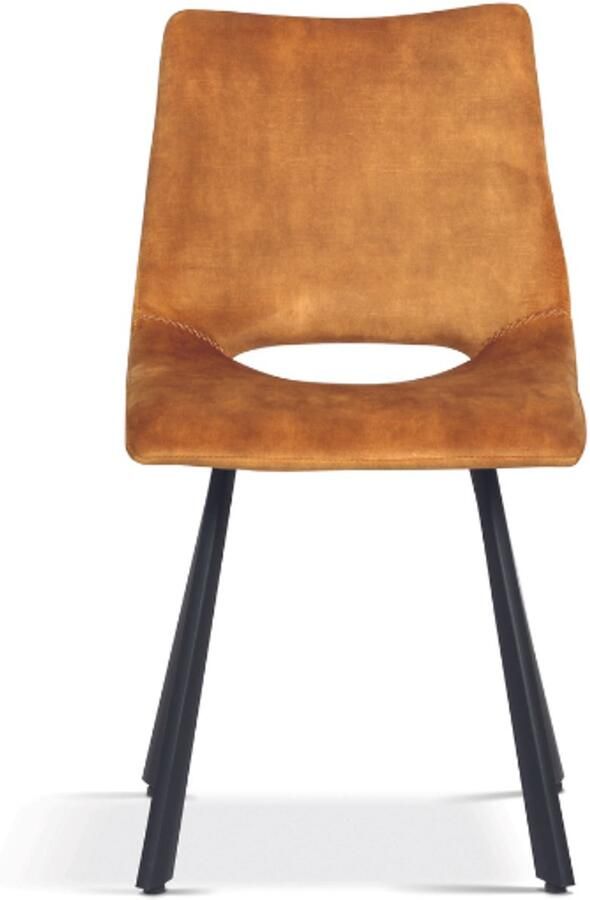 Rousseau Kuipstoel Sissi-fluweel goud Set van 2