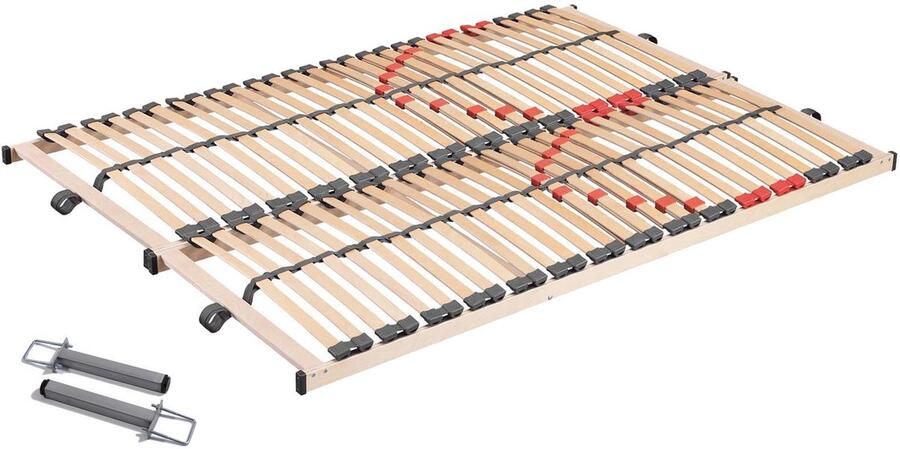 Rousseau EMOB Vaste lattenbodem Zittaro 26 latten 70x190 Lattenbodems Bruin Hout Lattenbodems Op voorraad - Foto 4