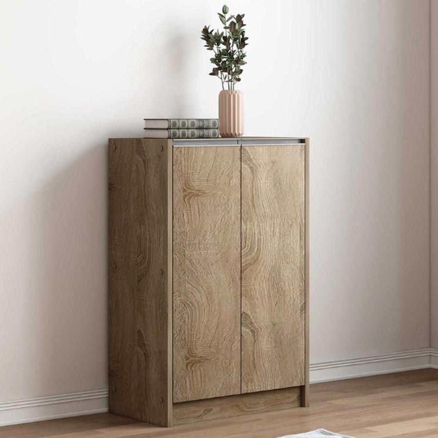 Rousseau Lilly' Sonoma Schoenenkast 2 Deurs Spaanplaat H90 x B60 x D35 cm