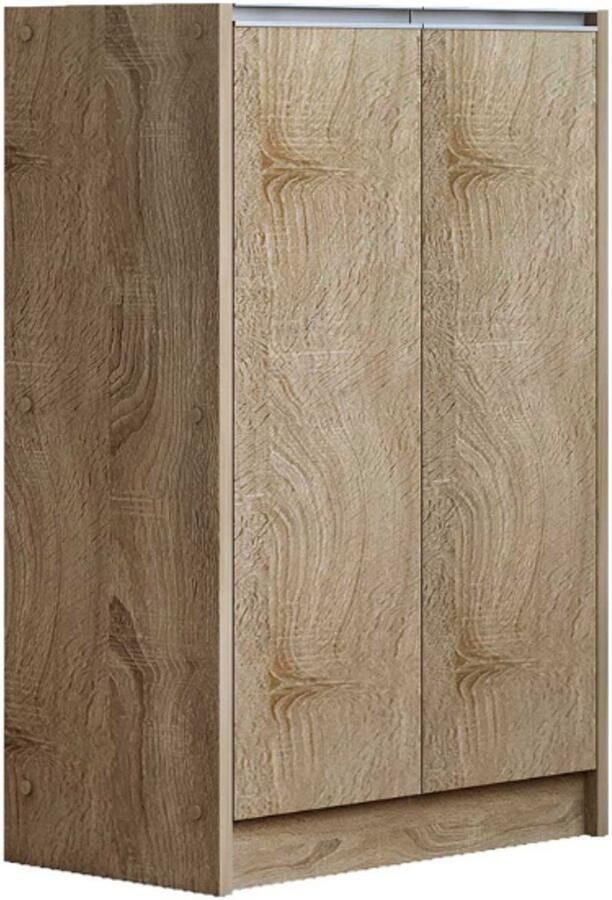 Rousseau Lilly' Sonoma Schoenenkast 2 Deurs Spaanplaat H90 x B60 x D35 cm - Foto 3