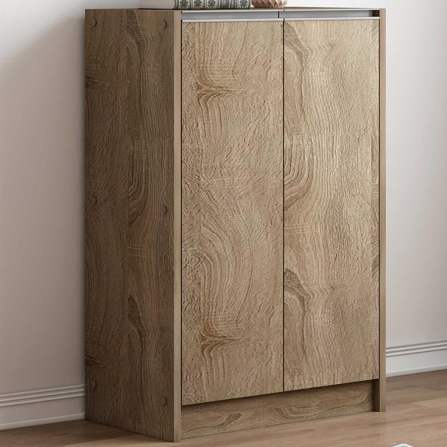 Rousseau Lilly' Sonoma Schoenenkast 2 Deurs Spaanplaat H90 x B60 x D35 cm - Foto 2