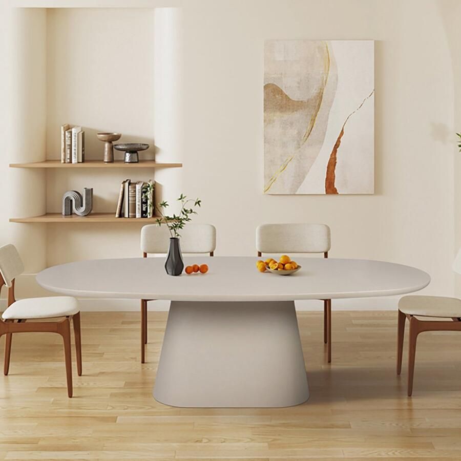 Rousseau Ovale eettafel Tavares 220x100x76cm beige