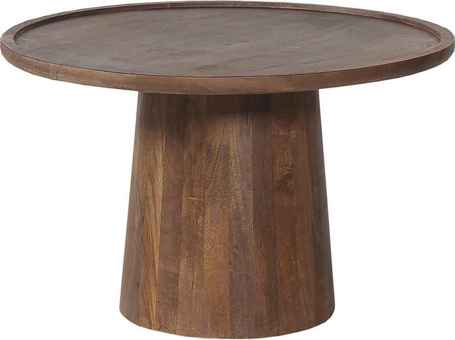 Rousseau Salontafel 'Jules' 65x40 cm Rond Mango Hout Lichtbruin - Foto 2