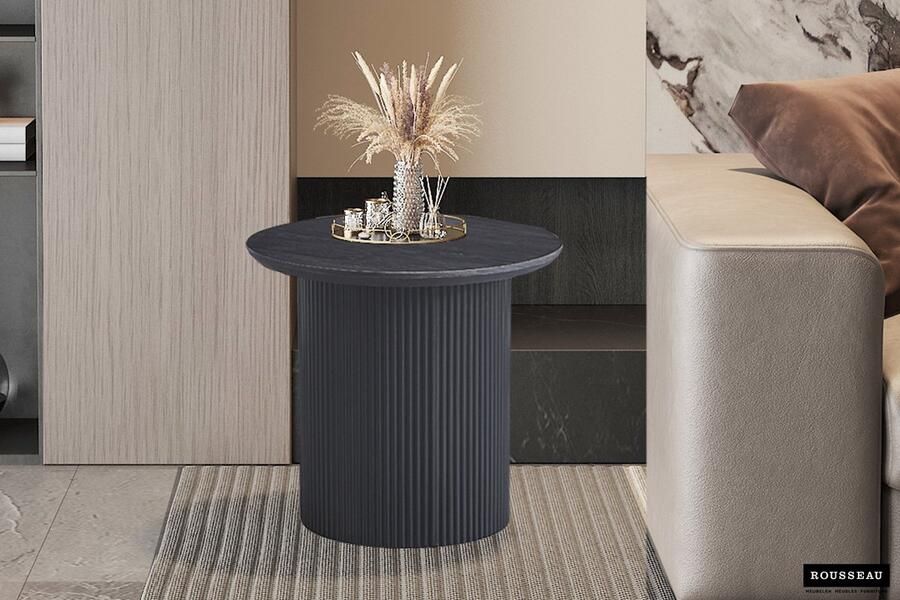 Rousseau Salontafel Bijzettafel 'Miguel' 50 cm Rond Mango Hout Lichtbruin - Foto 5