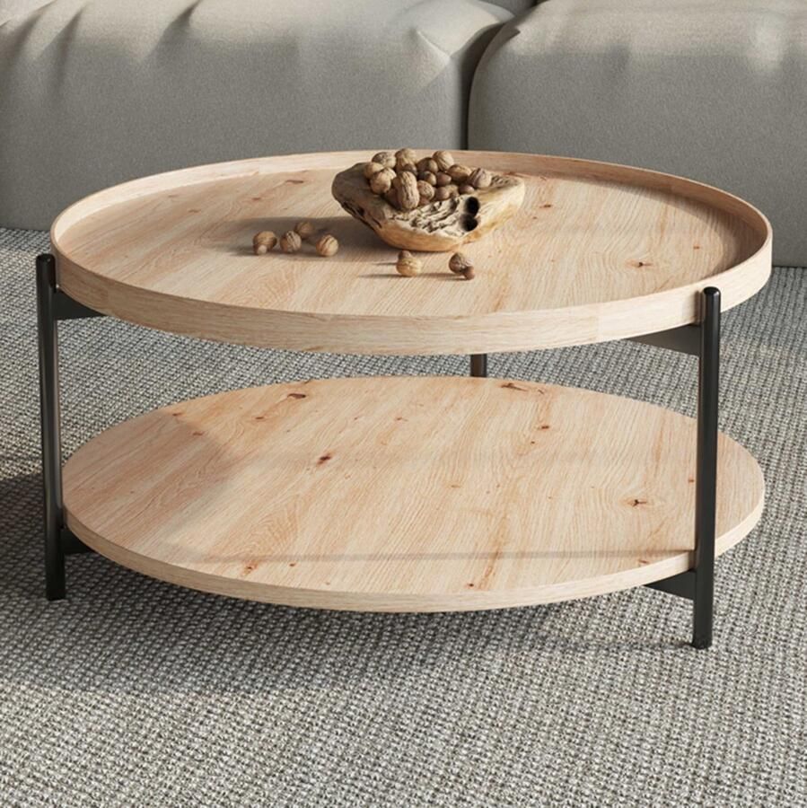 Rousseau Salontafel 'Dalina' 80 cm Decor Oude Eik