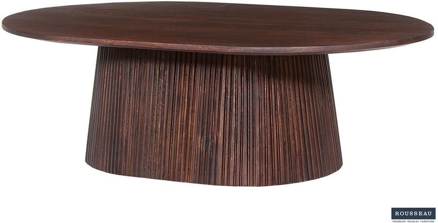 Rousseau Salontafel 'Miguel' 120 cm Ovaal Mango Hout Donkerbruin - Foto 3