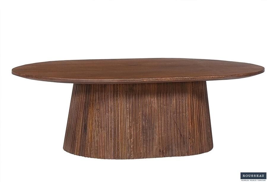 Rousseau Salontafel 'Miguel' 120 cm Ovaal Mango Hout Donkerbruin - Foto 2