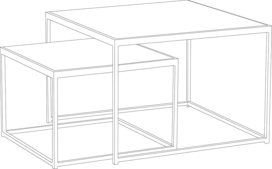 Rousseau Salontafel 'Quinn' 2-delig Mango Hout