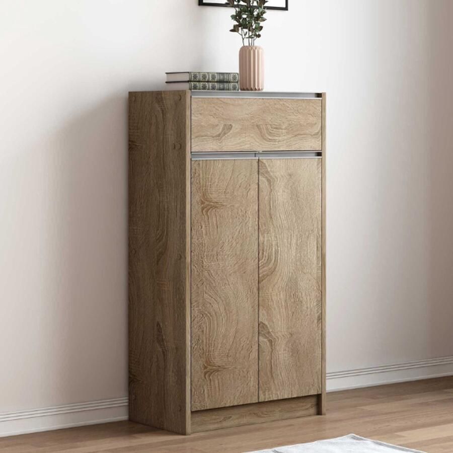 Rousseau Schoenenkast Lilly' 2 Deurs 1 Lade Sonoma Afwerking - Foto 2