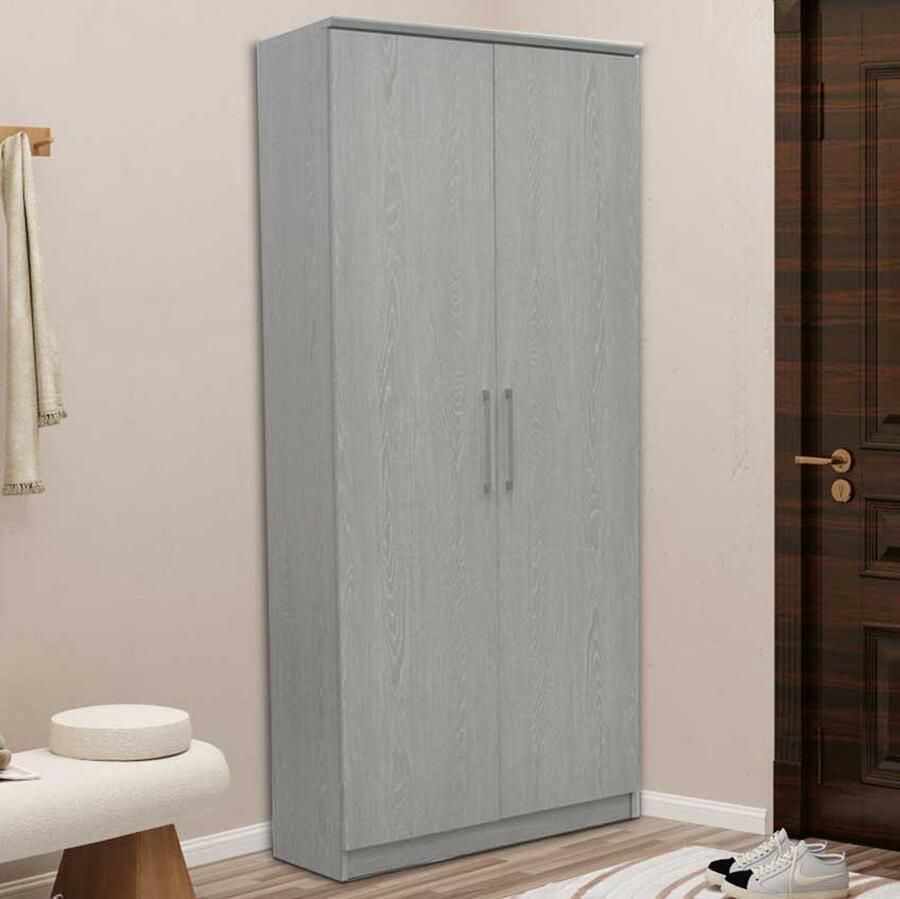 Rousseau Schoenenkast Nikkie 2 deuren Grijze eik