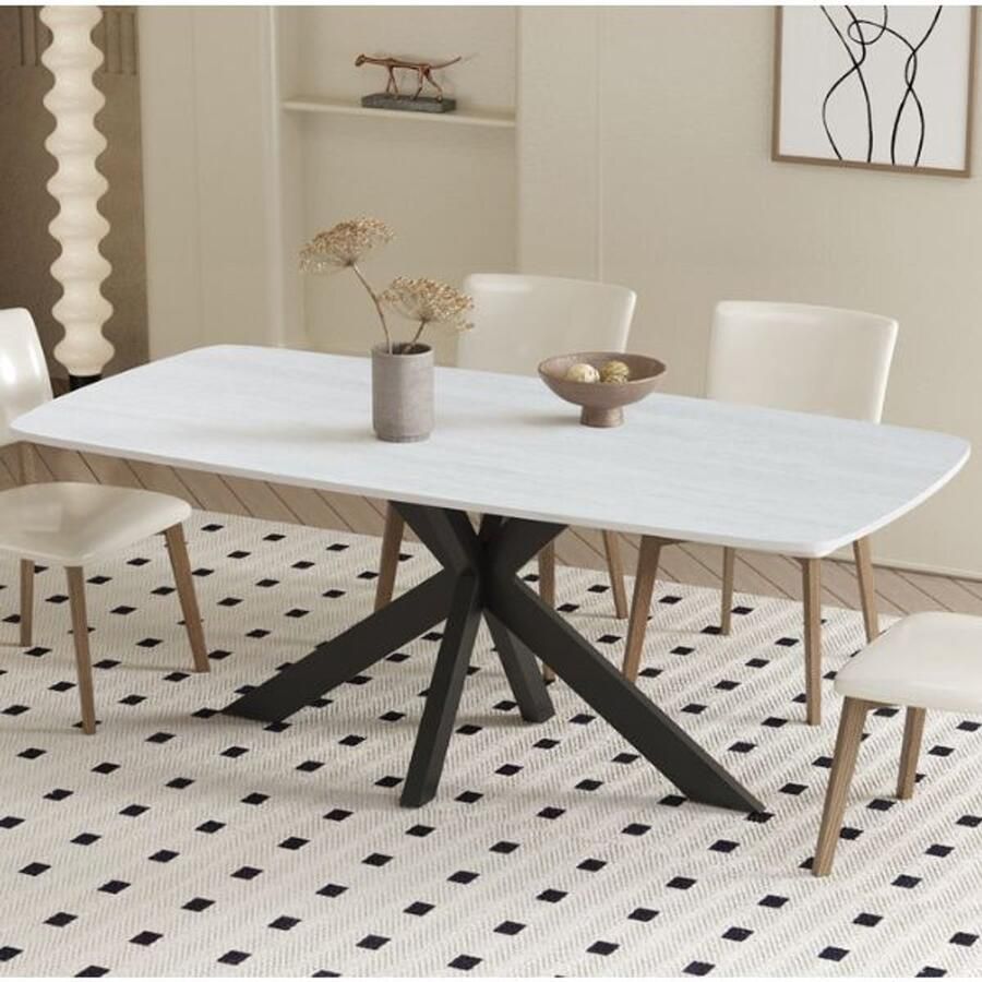 Rousseau Tafel 'Apollo' 180 cm Deens Ovaal Steen Baroque Grijs