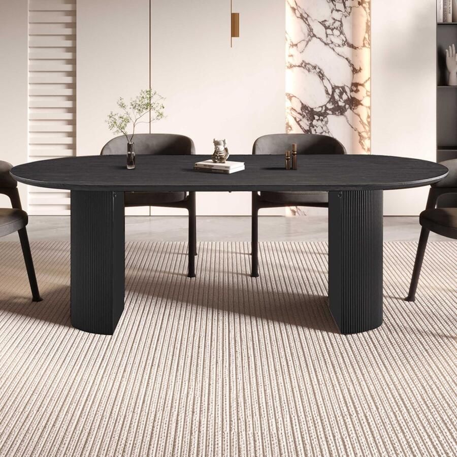 Rousseau Eettafel Lagos 220 x 110 x 76 cm Donkerbruin