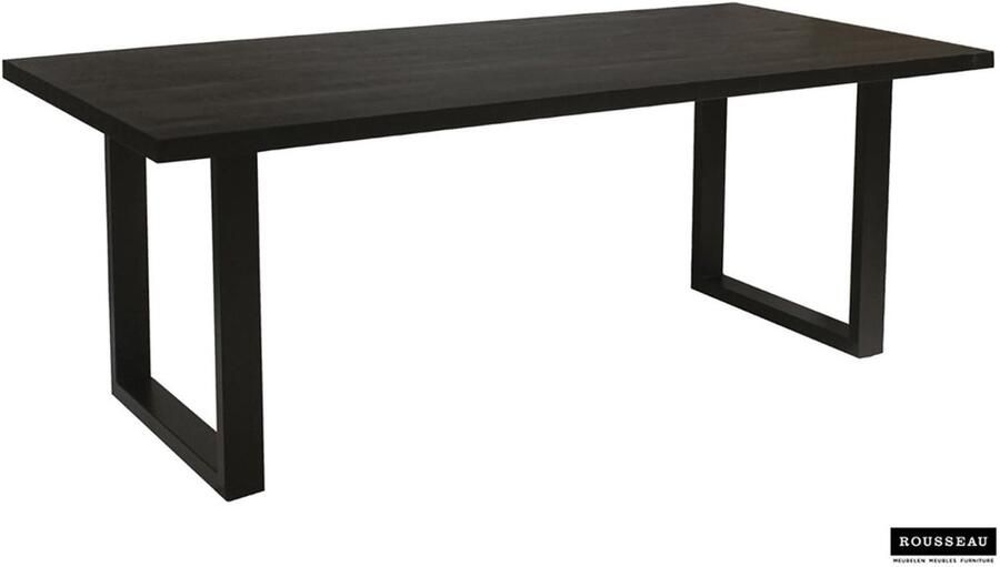 Rousseau Tafel 'Nicola' 200 cm Rechthoekig Mango Hout Zwart