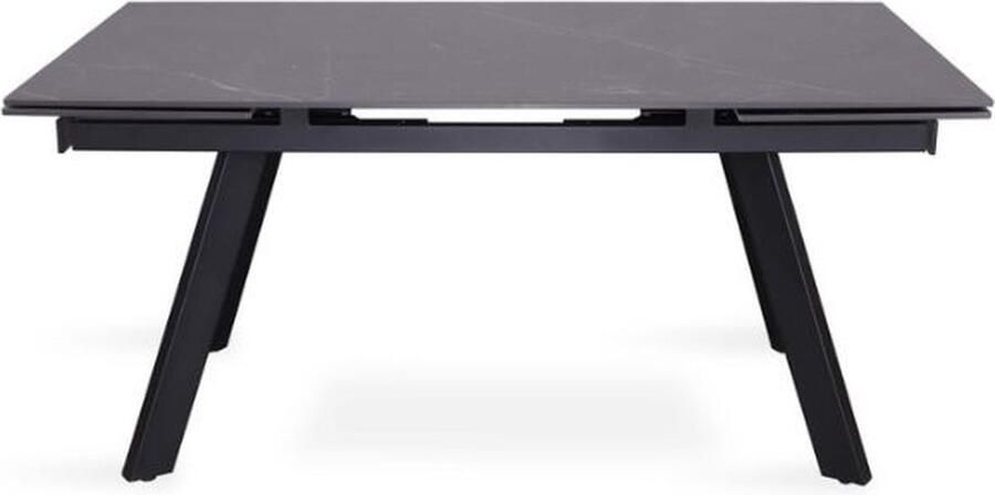 Rousseau Uitschuifbare eettafel Hertha 160 240 x 90 x 76 cm Zwart Steen - Foto 2