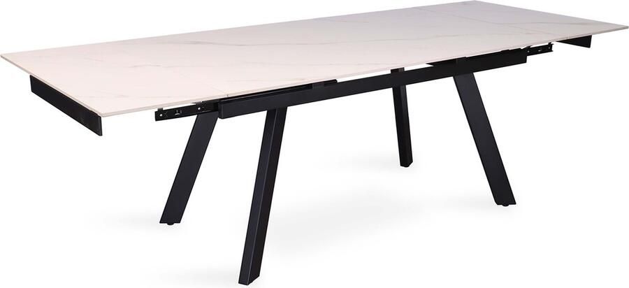 Rousseau Uitschuifbare eettafel Hertha 160 240 x 90 x 76 cm Wit Steen- imitatie marmer