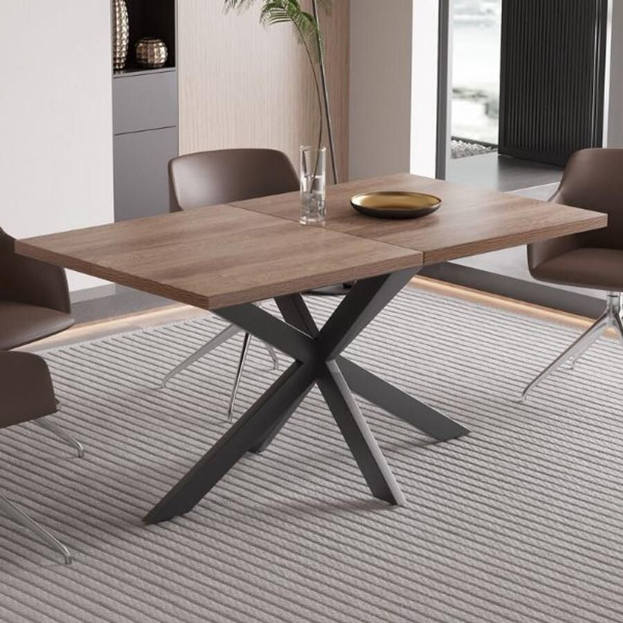 Rousseau Uitschuifbare tafel 'Kos' 160-200 cm Donkerbruin