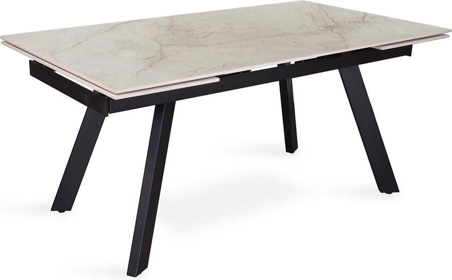 Rousseau Uitschuifbare eettafel Hertha 160 240 x 90 x 76 cm beige steen- imitatie marmer