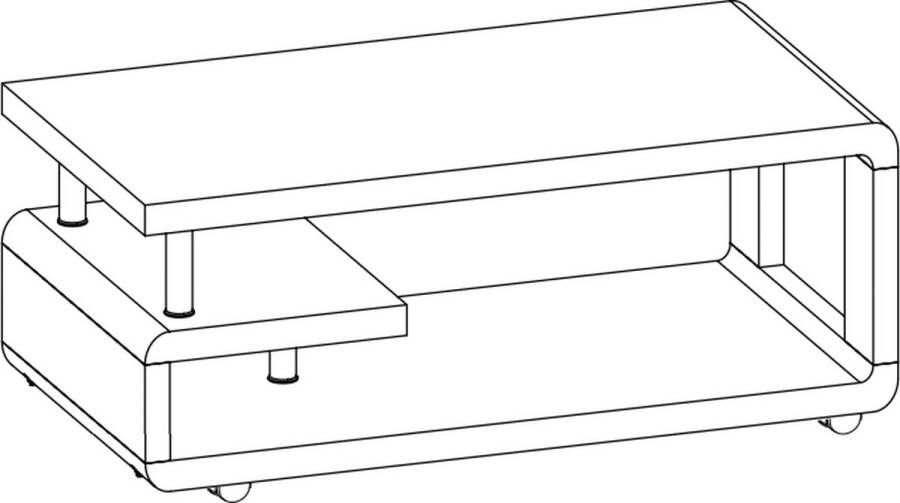 Rousseau Salontafel Bruin 115x60x43 cm