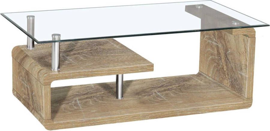 Rousseau Salontafel Bruin 120x70x44 cm