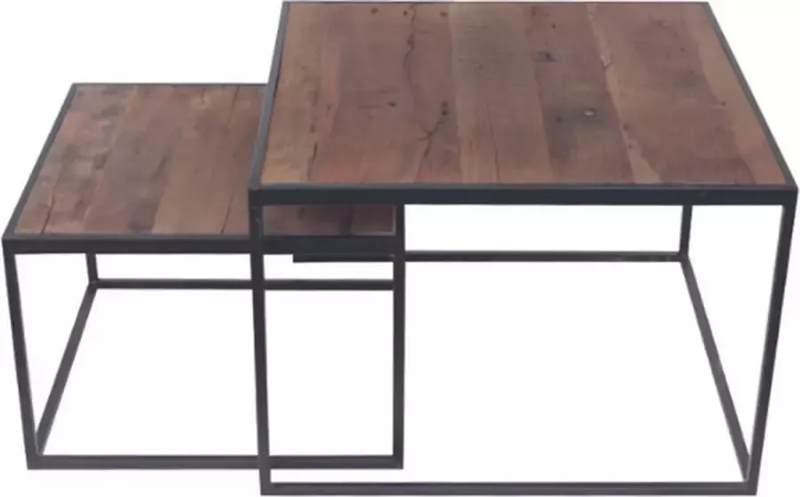 Rousseau Salontafel 'Quinn' 2-delig Mango Hout - Foto 2