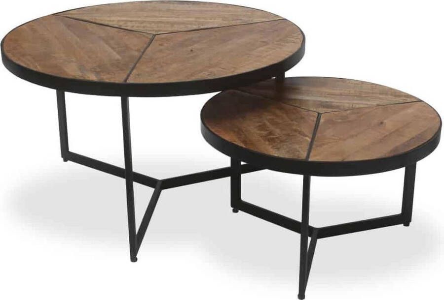 Rousseau Salontafel 'Laveu' 2-delig Mango Hout