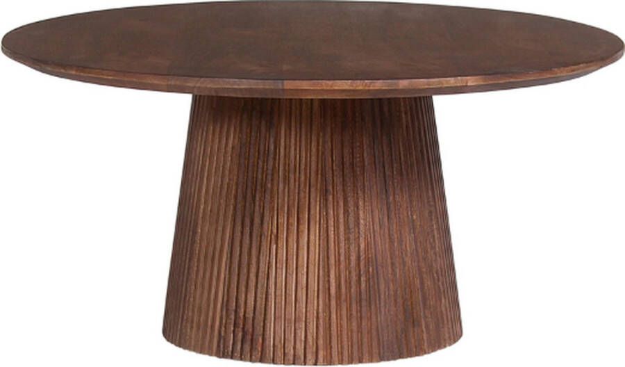 Rousseau Salontafel 'Miguel' 80 cm Rond Mango Hout Lichtbruin - Foto 2