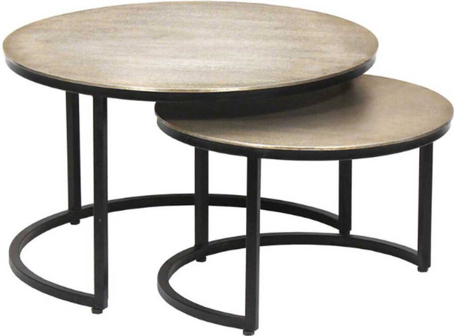 Rousseau Salontafel 'Amira' 2-delig Verouderd Zilver - Foto 2