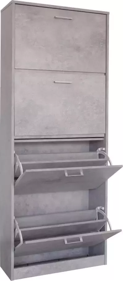 Rousseau Schoenenkast Carini 4 laden beton