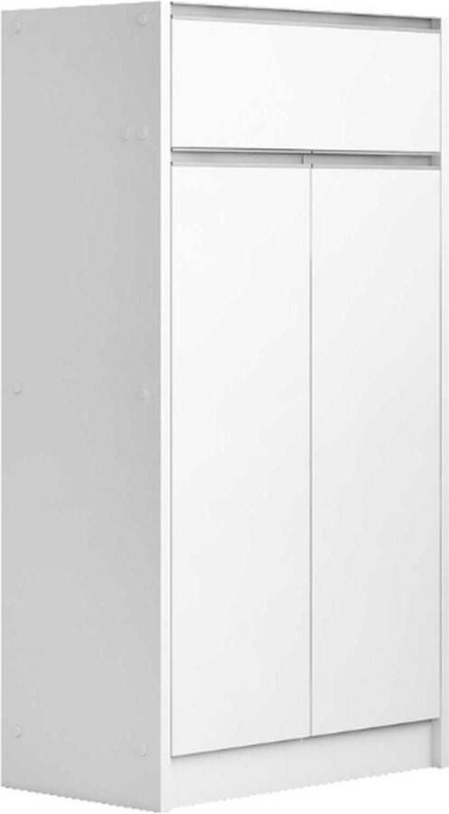 Rousseau Schoenenkast 'Lilly' 2 Deurs 1 Lade Wit H 117 x B 60 x D 35 cm