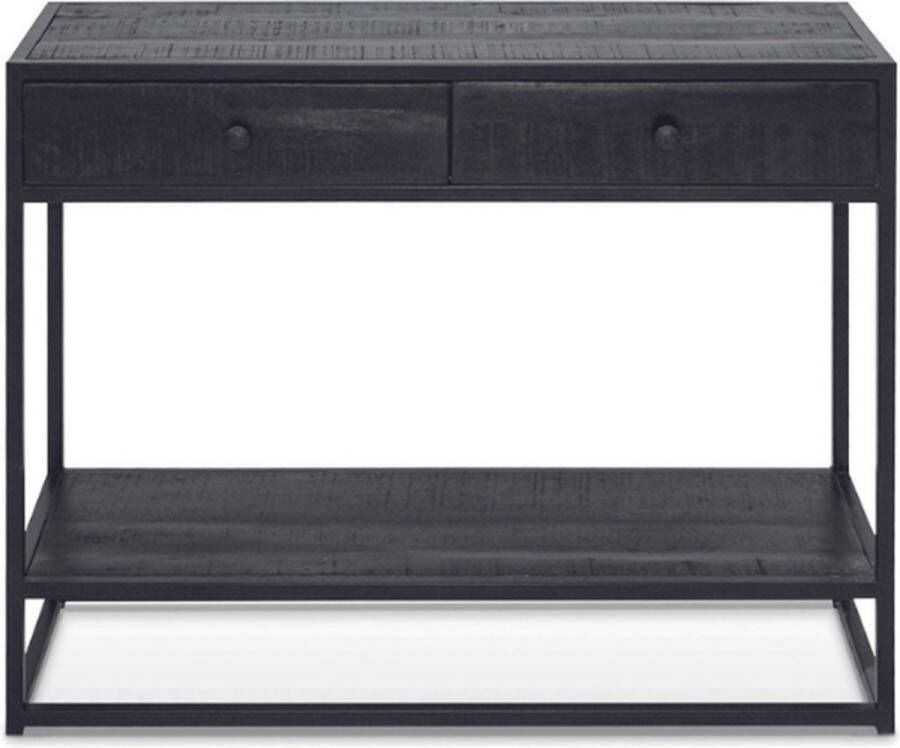 Rousseau EMOB Sidetable Tatum-zwart mangohout Haltafels Zwart Hout; Metaal Haltafels Op voorraad - Foto 3