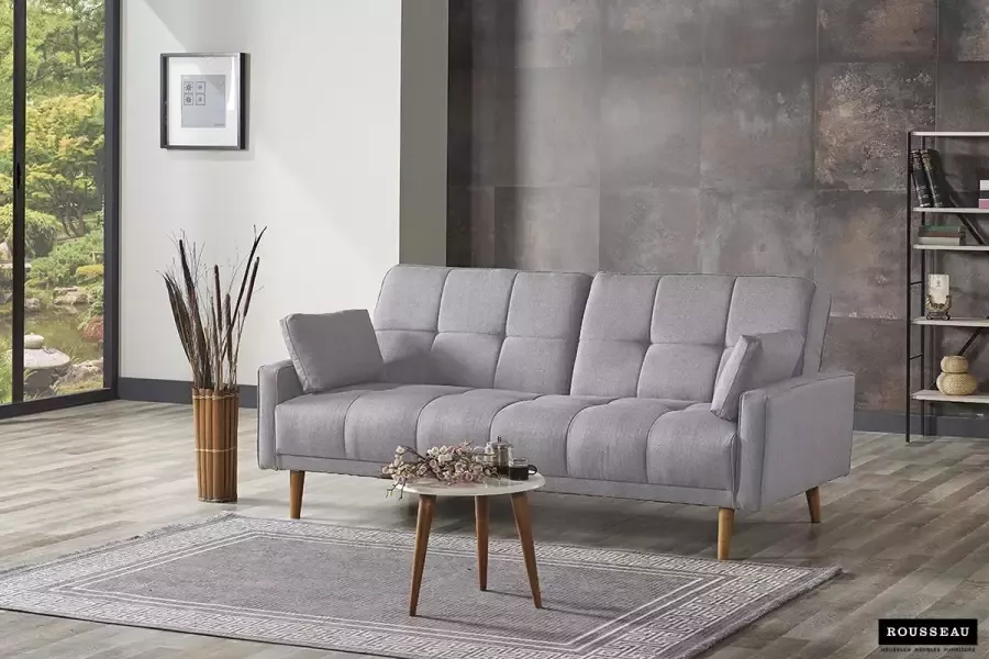 Rousseau Slaapbank Ankara Lichtgrijs Salon Sofa Bed