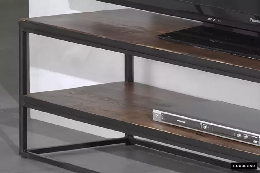 Rousseau TV Meubel Tv-meubel Mads 125cm Bruin; Zwart
