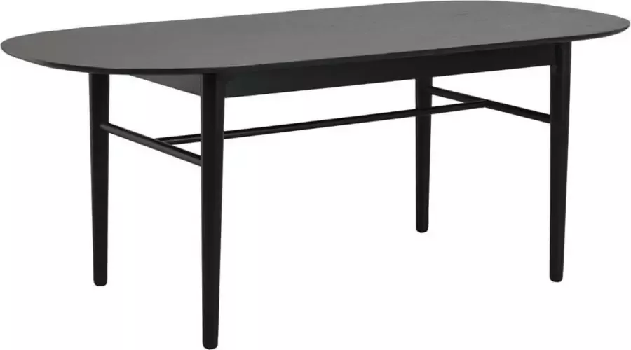 Rowico Home Akita ovale houten eettafel zwart 190 x 90 cm