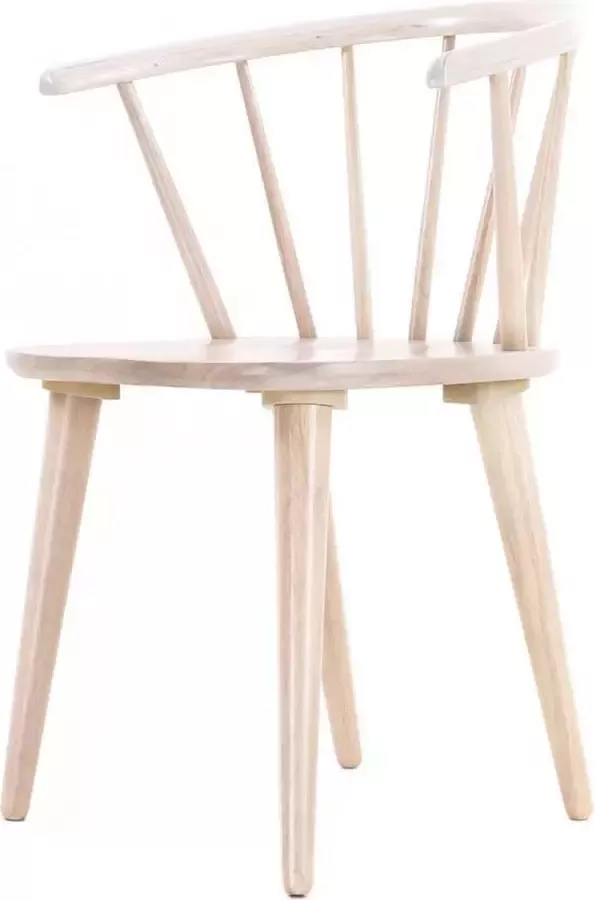 Rowico Home Carmen Houten Spijlenstoel Whitewash Eetkamerstoel Hout Scandinavisch - Foto 2