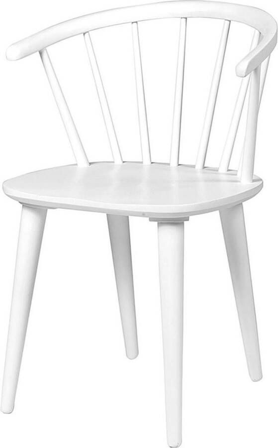 Rowico Home Carmen Houten Spijlenstoel Wit Eetkamerstoel Hout Scandinavisch