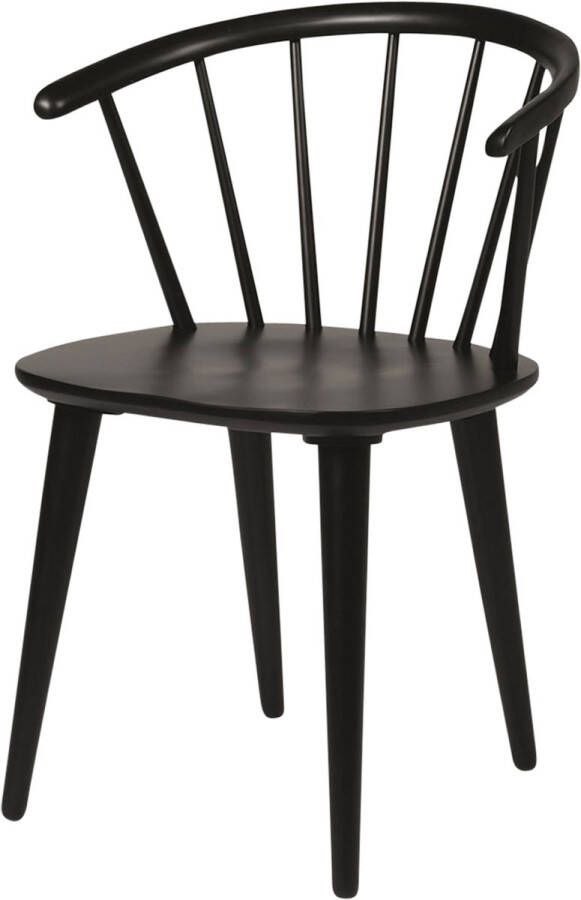 Rowico Home Carmen Houten Spijlenstoel Zwart Eetkamerstoel Hout Scandinavisch
