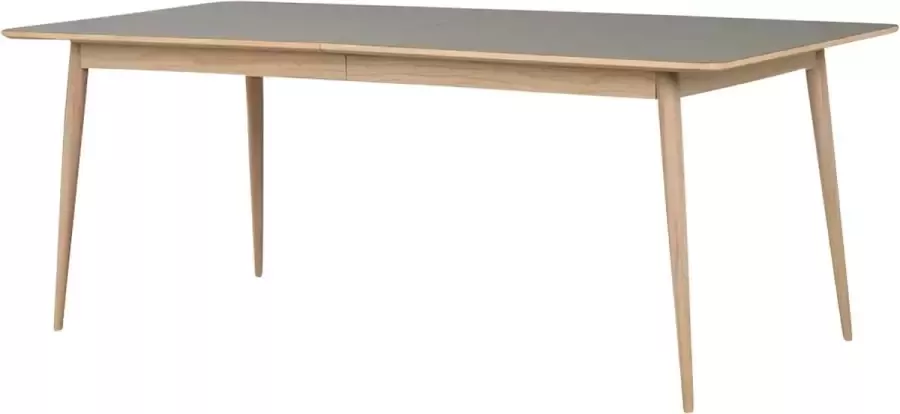 Rowico Home Dawsone uitschuifbare houten eettafel grijs 200 x 90 cm