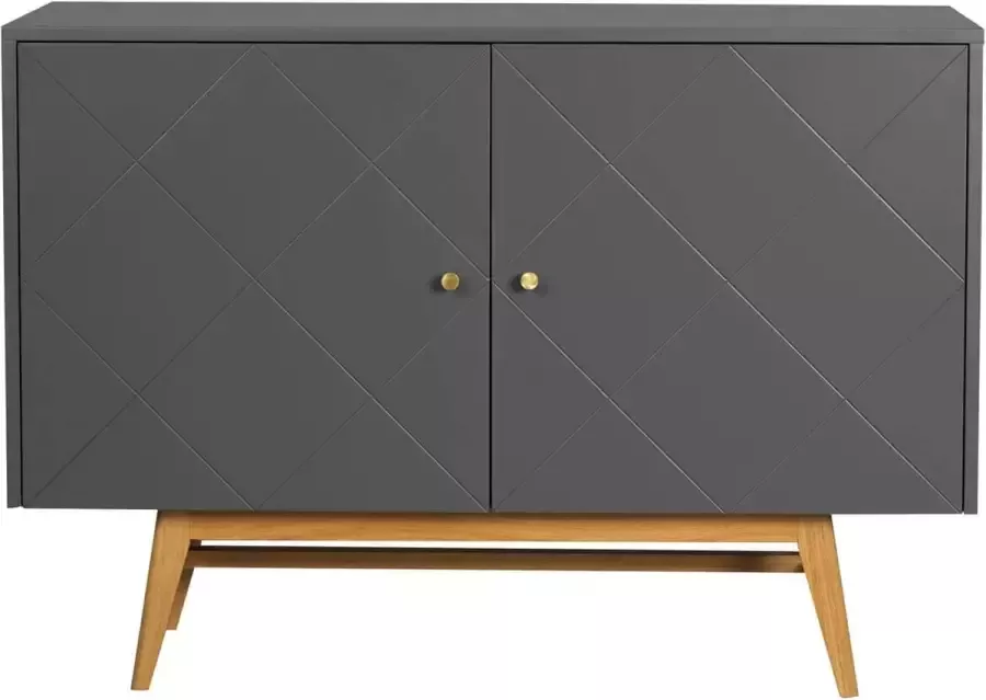 Rowico Home Rosswood houten dressoir donkergrijs 124 x 87 cm