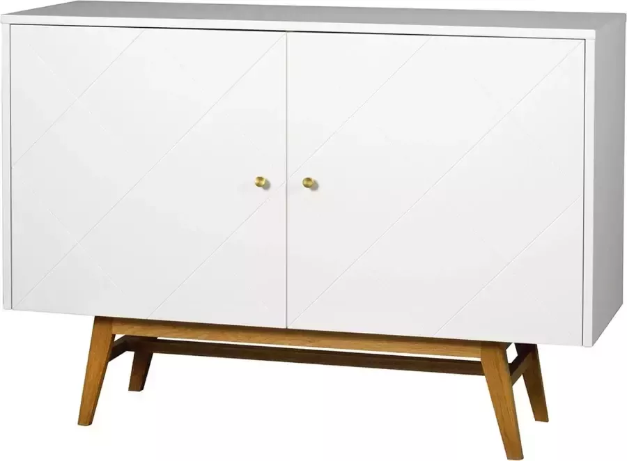 Rowico Home Rosswood houten dressoir wit 124 x 87 cm