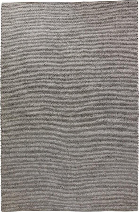 Rowico Home Auckland Wollen Vloerkleed Handgeknoopt Groot Kleed Scandinavisch Woonkamer Slaapkamer Donkergrijs 340 x 240 cm