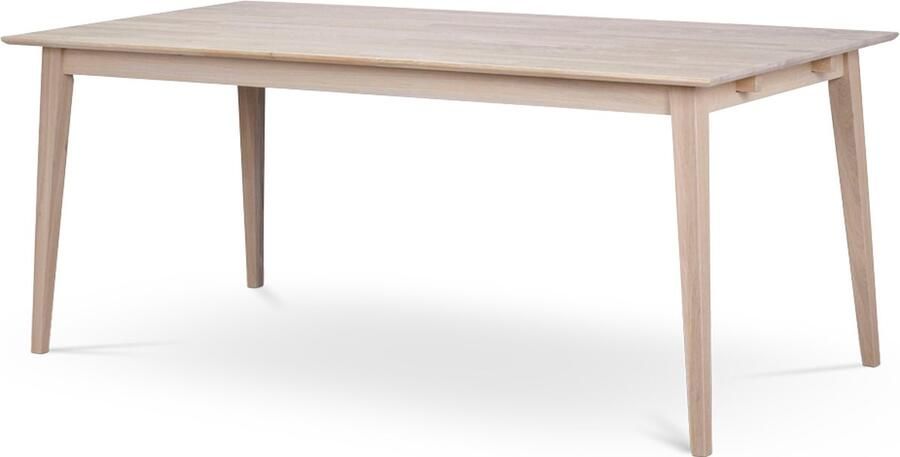 Rowico Home Filippa Houten Eettafel Verlengbaar Massief Eikenhout FSC Keurmerk Scandinavisch Exclusief Verlengstuk Whitewash 180 x 90 cm