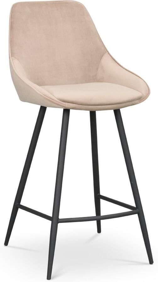 Rowico Home Sierra velvet barkruk beige 67 cm